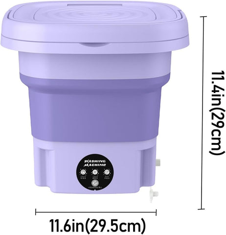 Portable Washing Machine for Underwear or Small Items, Foldable Mini Washing Machine with 3 Modes for Apartments, Dorms, and Travel 8L