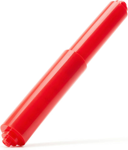 Qualihome RED Universal Plastic Spring Loaded Toilet Paper Roll Holder Replacement Rod, RED Toilet Paper Roll Replacement Rod