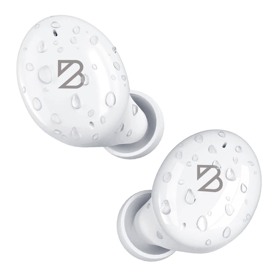 Tempo 30 Wireless Earbuds for Small Ears with Premium Sound, Comfortable Bluetooth Ear Buds for Women and Men, White Earphones for Small Ear Canals with Mic, IPX7 Sweatproof, Long Battery, Loud Bass