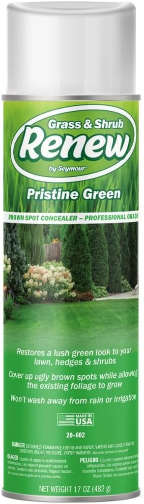 Seymour RENEW Grass and Shrub Spray Paint, Pristine Green, 17 oz. Can.