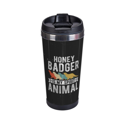 bsapp My Spirit Animal Is Honey Badger Insulated Tumbler 13 oz Stainless Steel Vacuum Coffee Mug