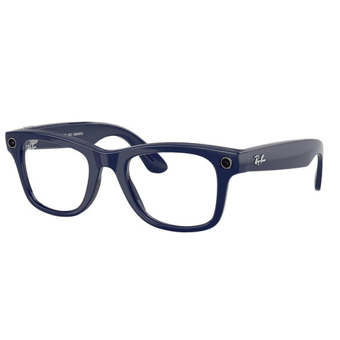Meta Ray-Ban (Gen 2), Wayfarer Large, Shiny Cosmic Blue | Smart AI Glasses for Men, Women — 2X Battery Life — 3K HD — 12 MP Camera, Audio, Video Recording — Transitions® Sapphire Lenses — Sunglasses