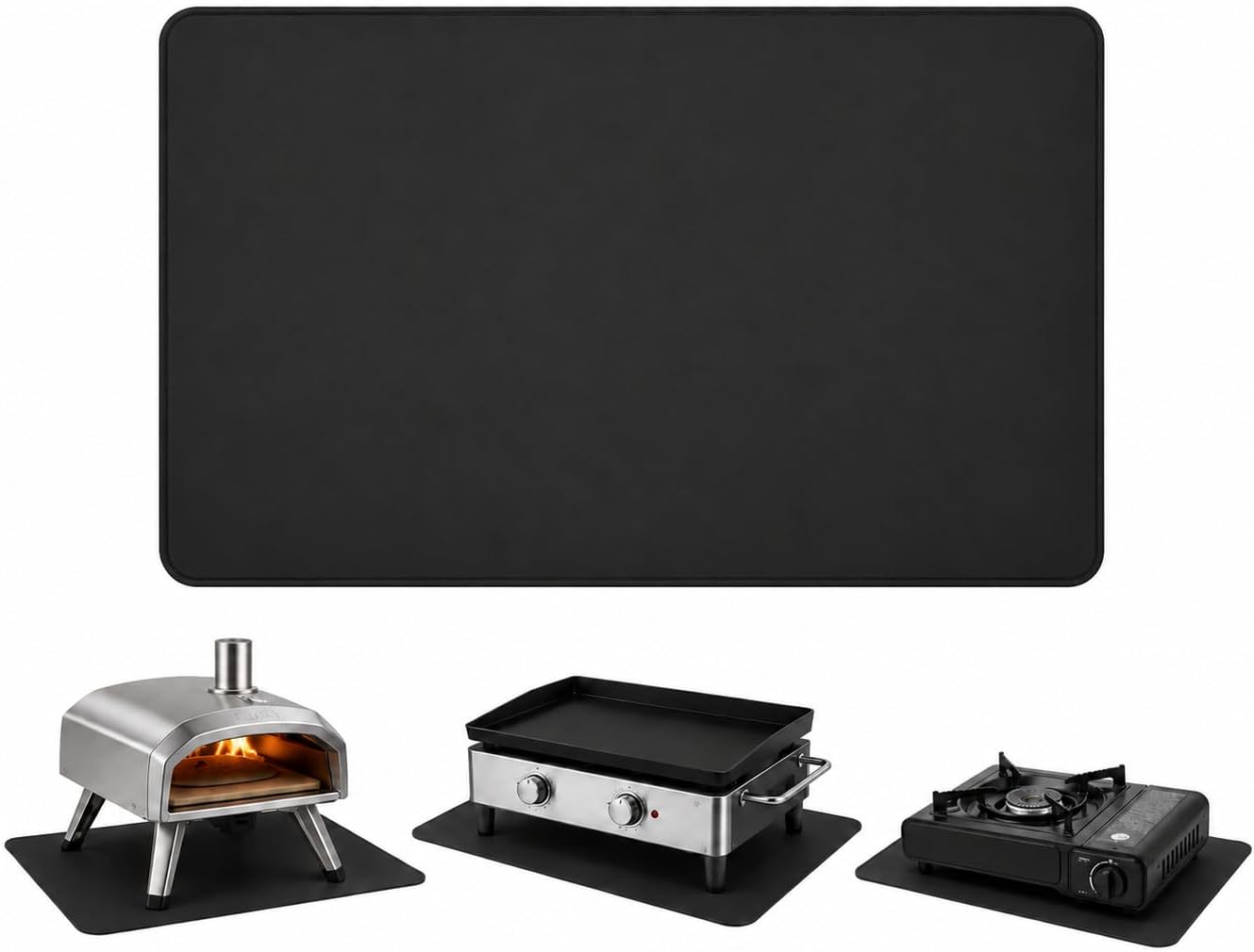 Heat Resistant Grill Mat for Countertop, 16 x 24 inch Waterproof BBQ Mat for Table and Countertop Protection, Fits Blackstone, Ninja, Gas Grills