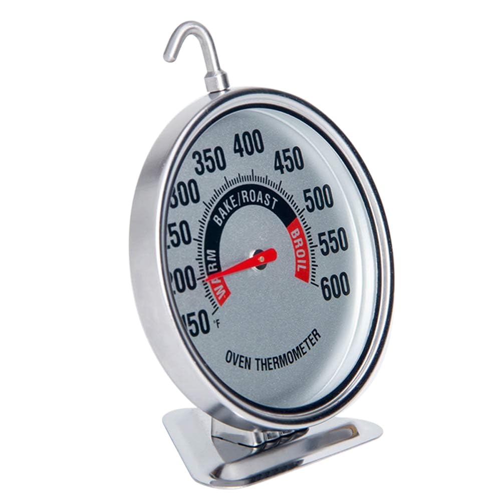 Oven Thermometer Extra Large 3" with Easy-Read Dial | 150-600F Pro Accurate Temp Gauge for Kitchen, Baking, Grill & Meat | Hang or Stand for Gas/Electric Ovens