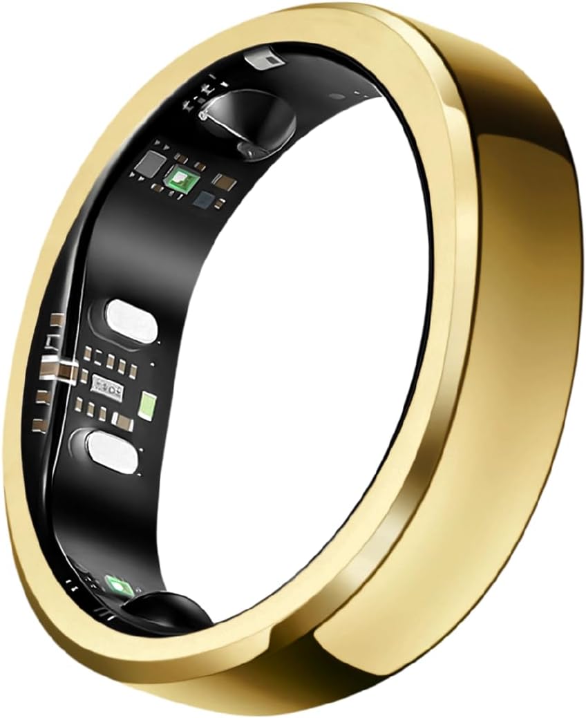 RingConn Gen 3 Smart Ring - Vascular Trends(Size 10, Royal Gold)