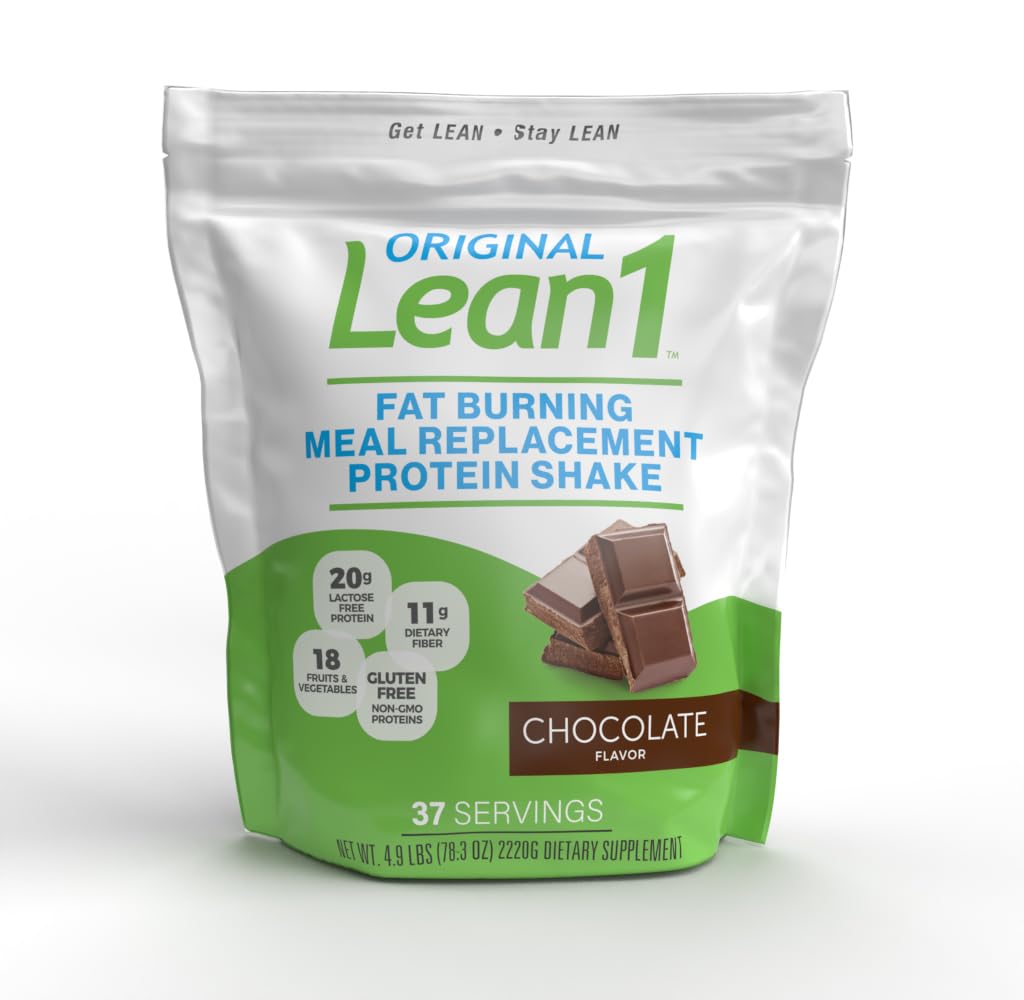 Lean1 Chocolate, Meal Replacement Protein Shake, 37 Servings in a 5lb Bag