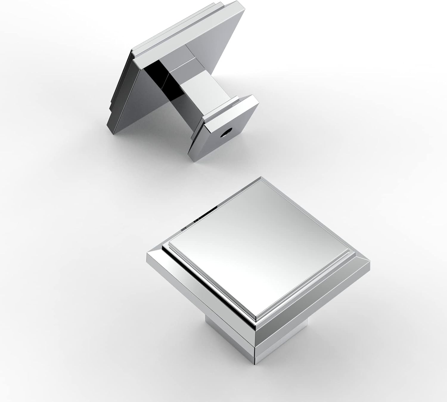 Amerdeco 10 Pack Polished Chrome Cabinet Knobs 1.3"