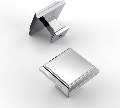 Amerdeco 10 Pack Polished Chrome Cabinet Knobs 1.3"