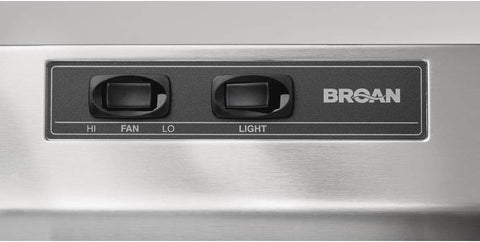 Broan-NuTone 403004 Range Hood Insert with Light Exhaust Fan for Under Cabinet, 30", Stainless Steel, 6.5 Sones, 160 CFM