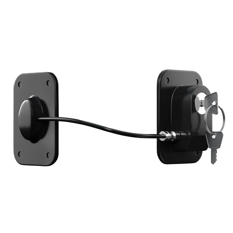 RORMGO Refrigerator Lock 2 Packs, Fridge Lock with Silicone Wire Protection Fridge Locks for Kids Easy to Use and Install Cabinet Locks with Key, Black