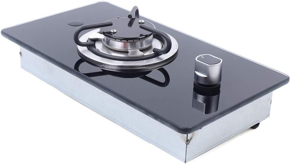 Gas Cooktop, 1 Burner Boat Caravan RV Camper LPG Gas Stove Hob With Tempered Glass, Durable Single Countertop Gas Stove With Multi-Level Fire Adjustment Suitable for Outdoor Apartments