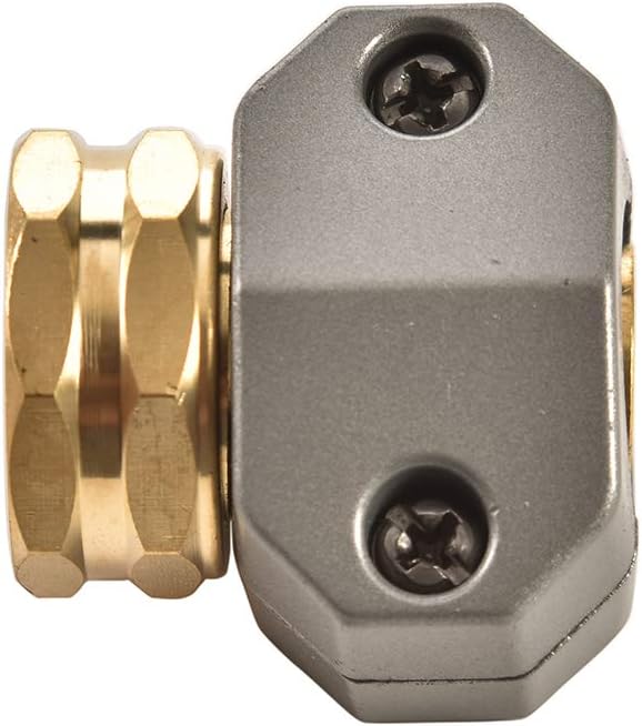 Zinc and Brass Female Clamp Coupling,Fits 3/4" or 5/8" Garden Hose Repair Fitting