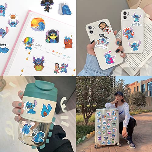 100 PCS Stitch Stickers,Stickers for Water Bottles,Gifts Cartoon Stickers,Vinyl Waterproof Stickers for Laptop,Bumper,Water Bottles,Computer,Phone,Hard hat,Car Stickers and Decals