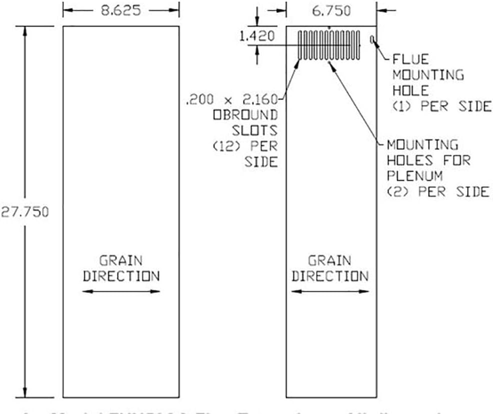 Broan FXNE58SS Optional Flue Extension For EW58 Broan Elite Range Hoods in Stainless Steel