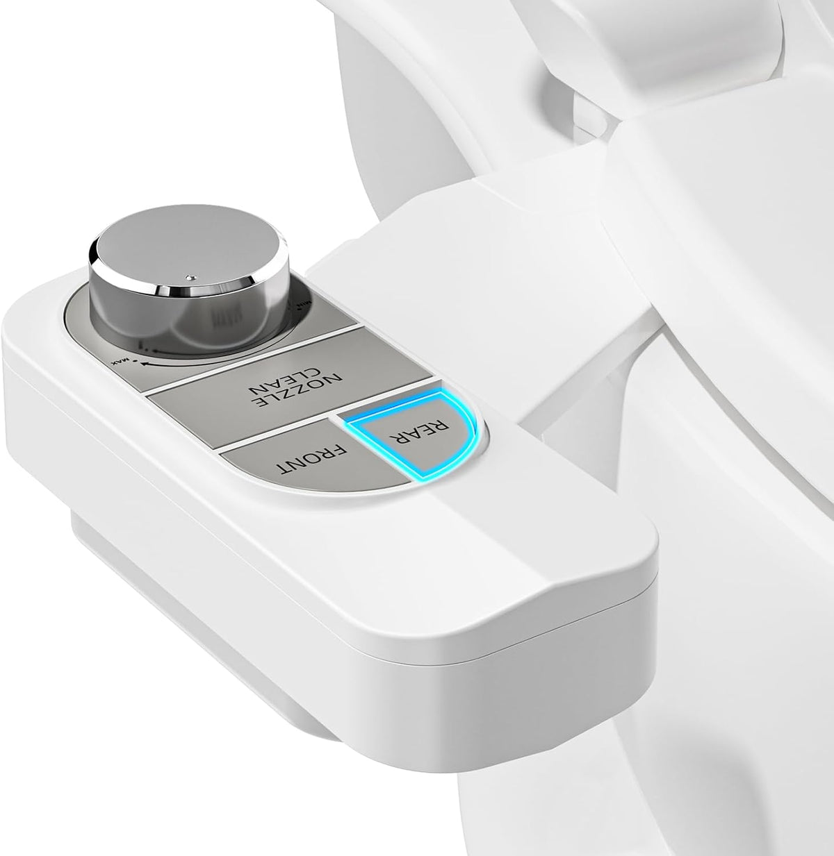 SAMODRA Non-Electric Bidet Attachment for Toilet – Self-Cleaning Dual Nozzle (Frontal & Rear Wash), Adjustable Water Pressure, Fits Most Toilets, Easy Installation (Pebble Gray)
