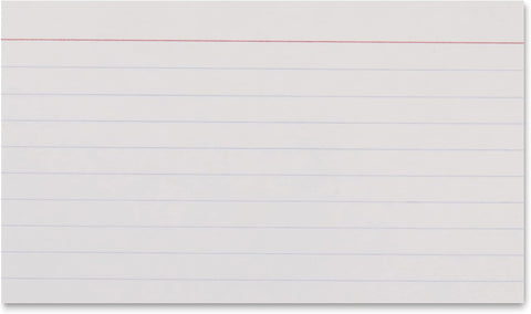Amazon Basics Heavy Weight Ruled Index Cards for Studying and Note Taking, White, 3" x 5", 300 Count (Pack of 3)
