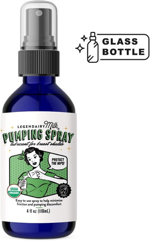 Legendairy Milk Organic Pumping Spray, Lanolin-Free Breast Lubricant, 4 oz