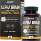 ONNIT Alpha Brain Premium Nootropic Brain Supplement, 90 Count - Caffeine-Free Focus Capsules for Concentration, Brain Booster & Memory Support - Cat's Claw, Bacopa, Oat Straw