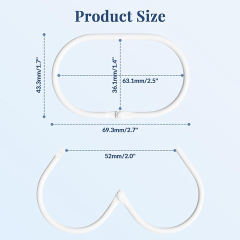 Bathway Shower Curtain Rings, White Shower Curtain Hooks 12 Pcs Anti-Drop Shower Rings for Curtain, Metal Shower Curtain Rings Rust Proof, Shower Hooks for Shower Curtain Rod, Curtain Rings
