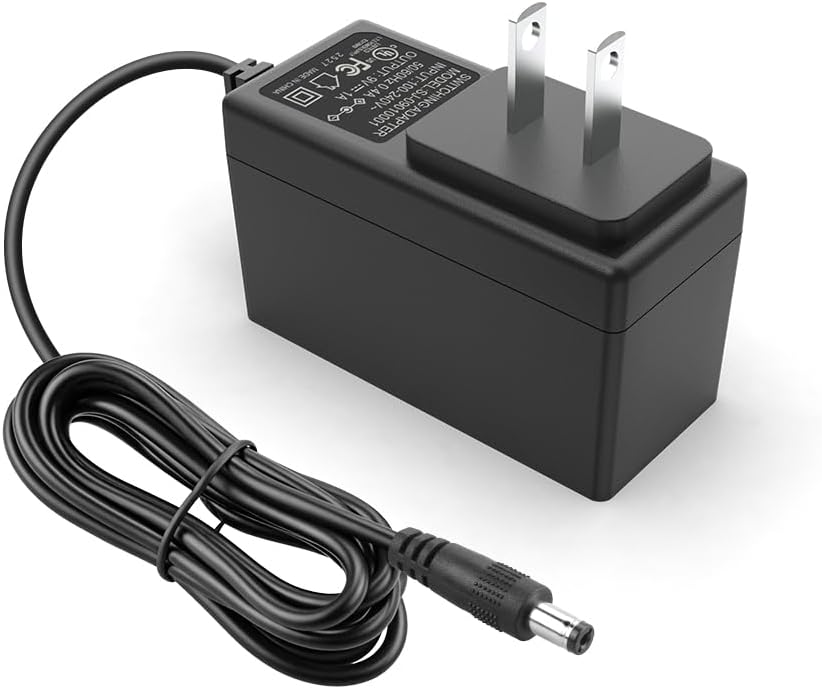 Guitar Pedal Power Supply, 9V DC 1A - Center Negative - 6.6FT Power Cord