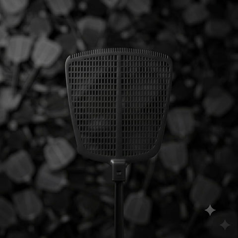 Fly Swatter for Indoors - Heavy Duty 20" Fly Swatters Multi Pack - Long Handle Plastic Manual Flyswatter Mesh Head - Black, 3 Pack