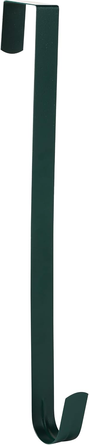 Slim Over The Door Wreath Hanger for Front Door, 15" Green 1 Pack