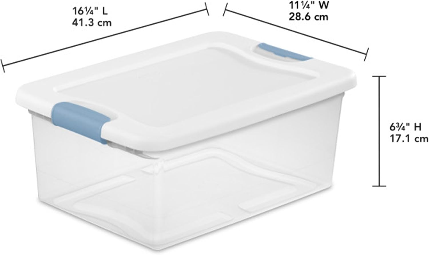 Sterilite Latching Box with Lids for Home and Office, 15 Quart, 12-Pack