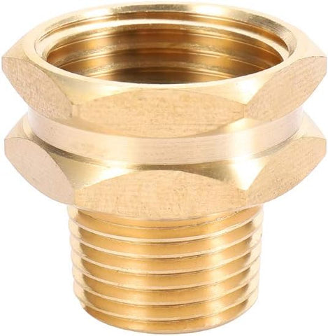 Brass Garden Hose Adapter, 3/4' GHT Female x 1/2' NPT Male Connector, 2pcs