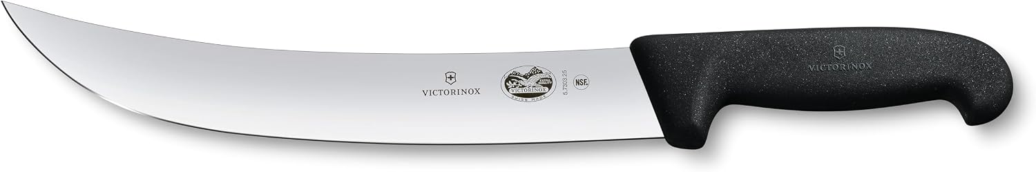 Victorinox Fibrox 10-Inch Curved Cimeter Knife, Granton Edge
