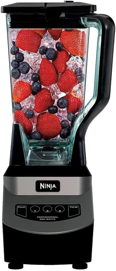 Ninja Blender for Smoothies & Shakes, 1000W, 72oz Pitcher, Black, NJ601AMZ