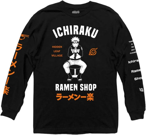 Ripple Junction Naruto Shippuden Ichiraku Ramen Shop Anime Long-Sleeve Adult T-Shirt Officially Licensed