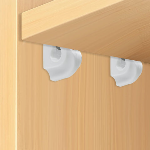 24 Pack Wire Shelf Clips, White Down Wall Clips for Closet Shelves