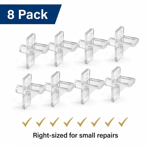 Prime-Line 1/4", Clear Plastic, Shelf Support Peg (8 Pack)