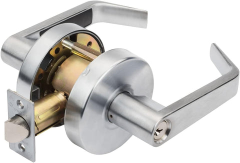 Dynasty Augusta Office/Entry Lever Lockset, ADA, Grade 2, Satin Chrome