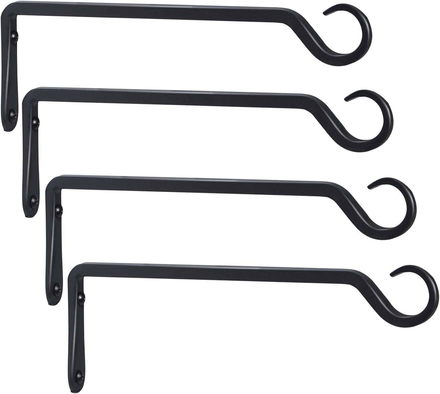 AILIN YELOKIE 2 Pack Extra Long 23 Inch Heavy-Duty Rust-Resistant Solid Steel Plant Hangers and Bird Feeder Hangers for Indoor and Outdoor Decor, Wall Hooks