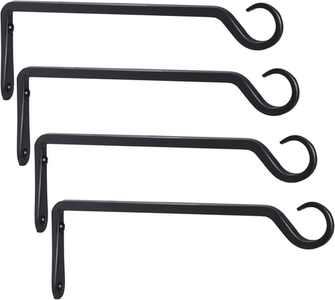 AILIN YELOKIE 2 Pack Extra Long 23 Inch Heavy-Duty Rust-Resistant Solid Steel Plant Hangers and Bird Feeder Hangers for Indoor and Outdoor Decor, Wall Hooks
