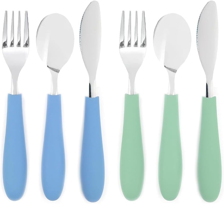 Elk and Friends Kids/Toddler Silverware with Silicone Handles | 6pcs