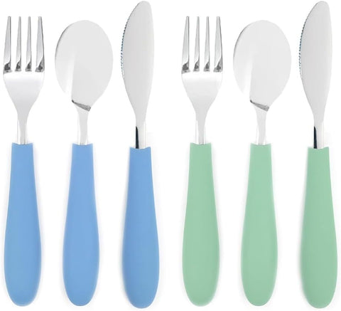 Elk and Friends Kids/Toddler Silverware with Silicone Handles | 6pcs