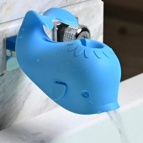 Silicone Whale Bath Spout Cover, Baby Faucet Safety Guard, Blue