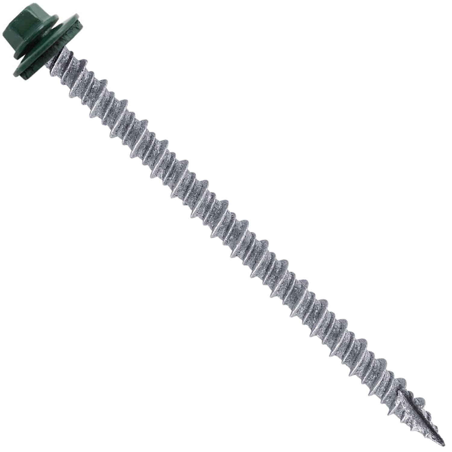 10 x 1-1/2" Antique Bronze Metal Roofing Screws - Hex Washer Head- Self-Starting/Tapping - EPDM Washer. 1 x 250 Count Bag - 250 Screws