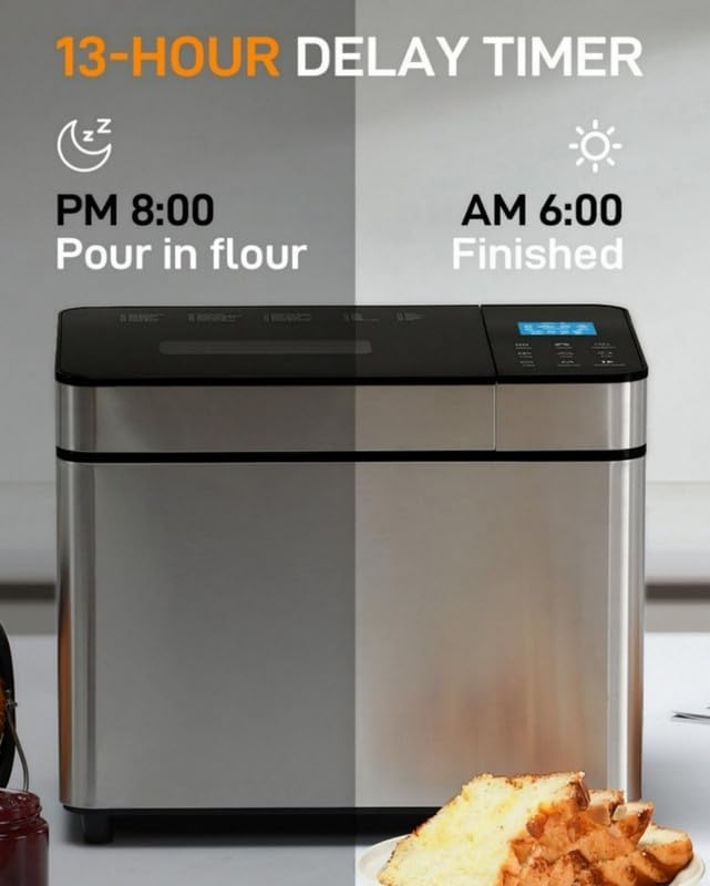 2LB Large Bread Maker, 25‑IN‑1 Automatic Bread Machine