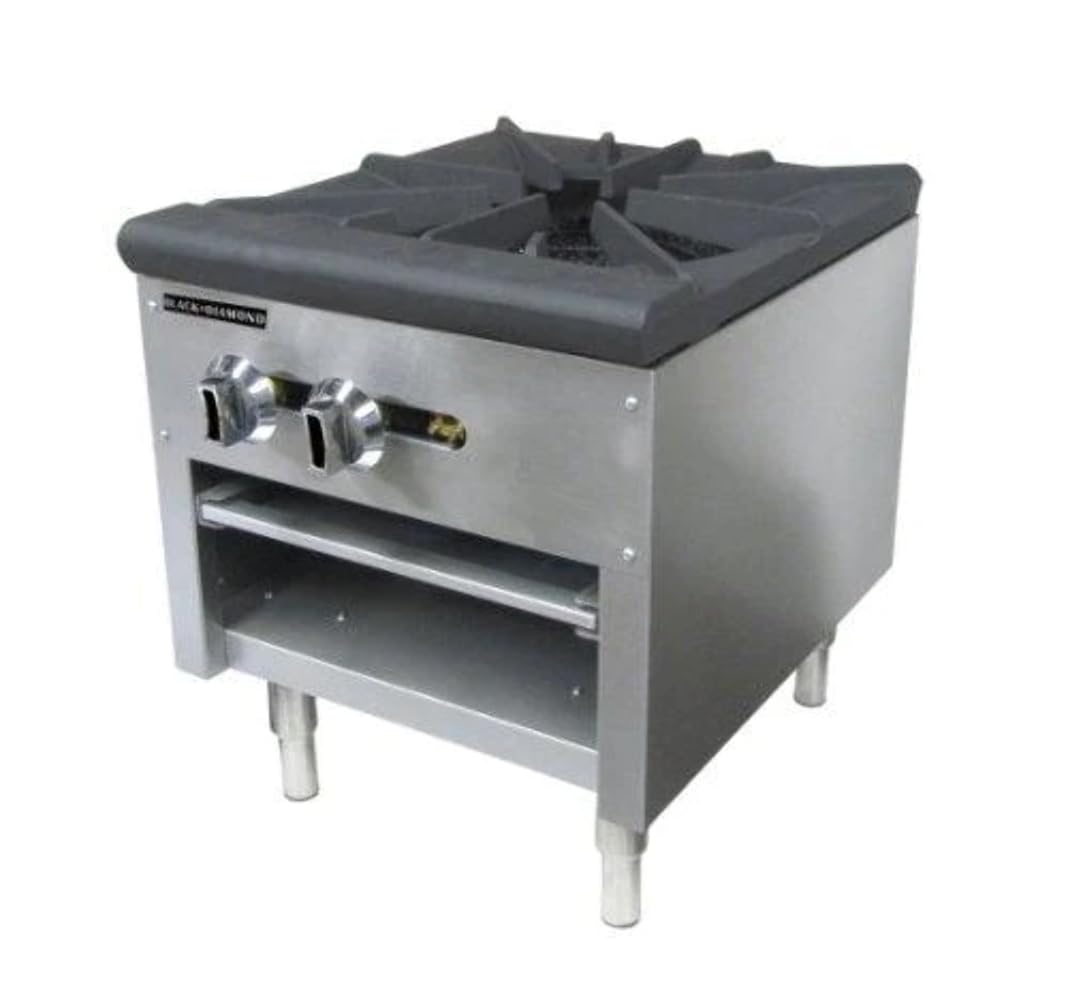 Adcraft BDCTSP-1/NG Black Diamond 18" Stock Pot Burner, 80,000 BTU, Natural Gas