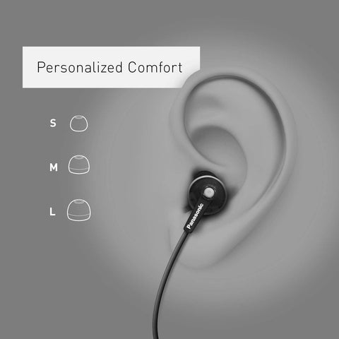 PANASONIC ErgoFit Earbud Headphones with Microphone and Call Controller Compatible with iPhone, Android and Blackberry - RP-TCM125-W - In-Ear (White)