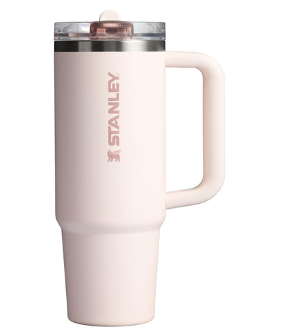 Stanley Quencher ProTour Flip Straw Tumbler with Leakproof Lid 30 oz | Built-In Straw & Handle | Cupholder Compatible for Travel | Insulated Stainless Steel Cup | BPA-Free | Rose Quartz Solid