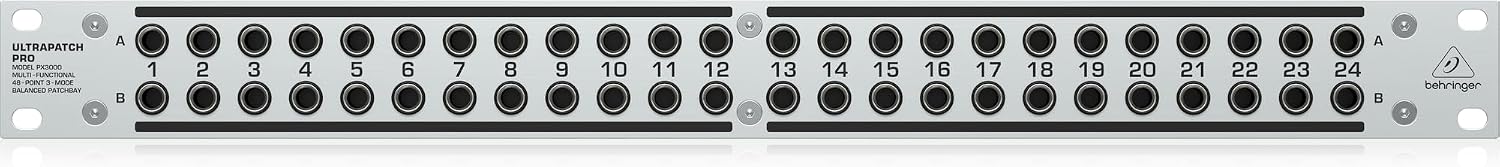 Behringer Ultrapatch Pro Px3000 3-Mode Multi-Functional 48-Point Balanced Patchbay