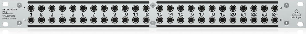 Behringer Ultrapatch Pro Px3000 3-Mode Multi-Functional 48-Point Balanced Patchbay
