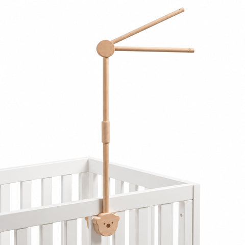 Baby Crib Mobile Arm,HBM 28-33inch Wooden Mobile Arm for Crib Mobile Hanger for Crib Baby Girl Nursery Decor