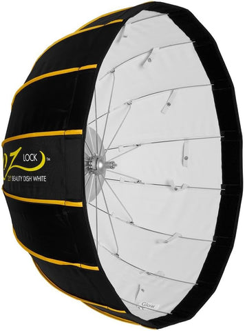 Glow EZ Lock 25" White Beauty Dish Softbox, Quick Release Bowens Mount Softbox with Removable Diffusers, Eggcrate Grid, Deflection Disk, Storage Bag & 1-Year Warranty