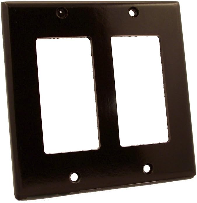 Leviton 2-Gang Decora/GFCI Device Wallplate, Standard Size, Thermoset, 80409-W, White