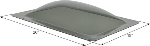 ICON RV Skylight - SL1422S - Smoke, Fits 14"x22" openings, 16"x26" overall, Outer Dome Skylight Covering Replacement for RV, Camper, Motorhome, Food Truck, or Trailer, UV Protected & Impact Resistant